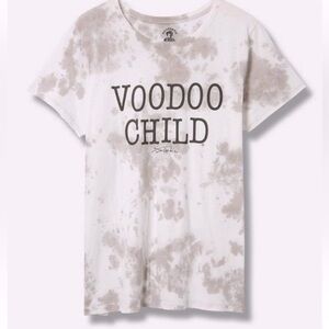 Voodoo child black & white tee shirt by Torrid size 2x
